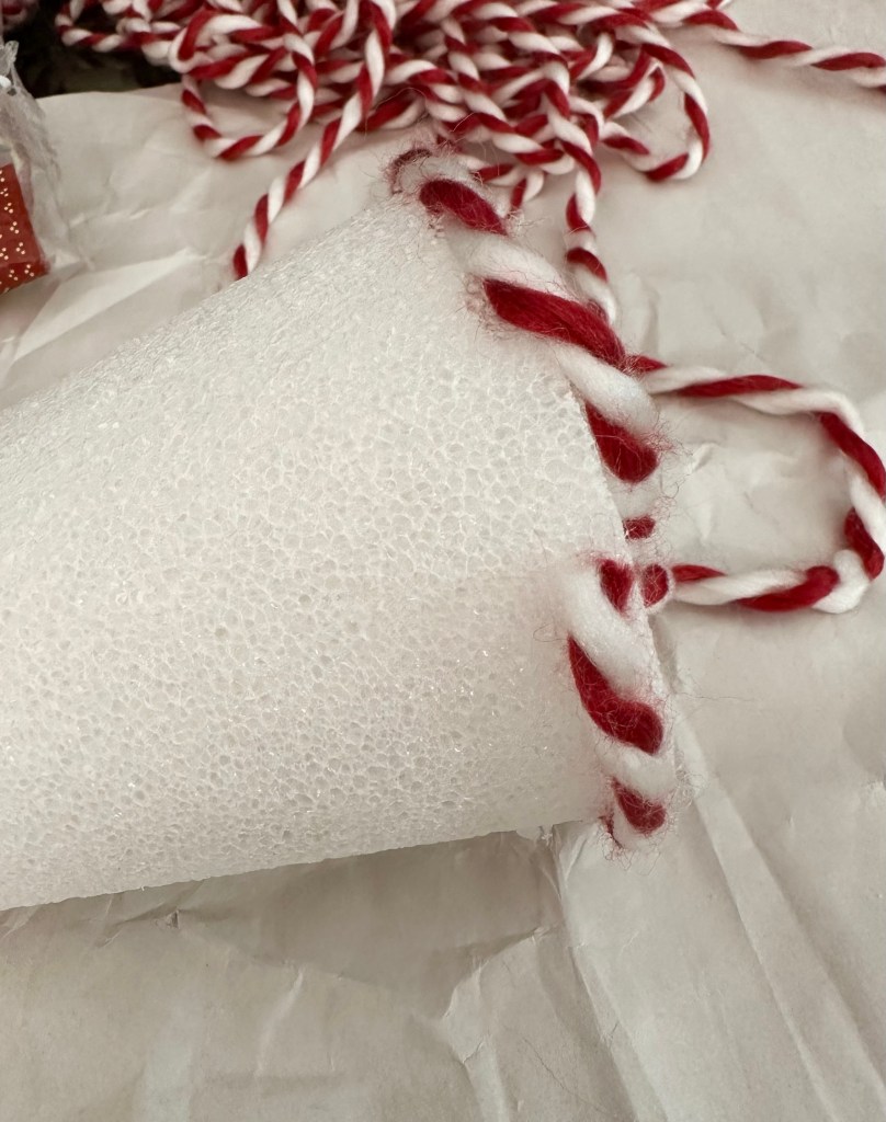 Candy Cane Yarn-Wrapped Christmas Trees | Creating Me
