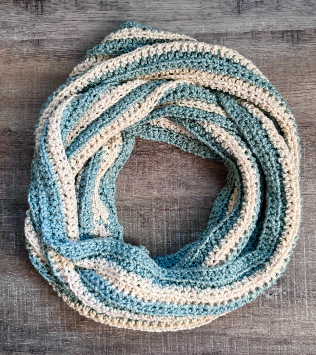 Crochet Striped Infinity Scarf | Creating Me
